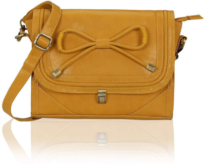 

Kleio Girls Casual Yellow PU Sling Bag