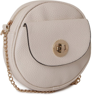 

Kleio Women White Leatherette Sling Bag