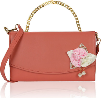 

Kleio Women Casual Orange PU Sling Bag