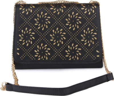 

Kleio Girls Black PU Sling Bag
