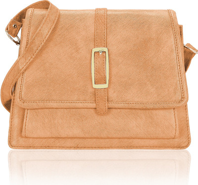 

Kleio Women Casual Brown PU Sling Bag