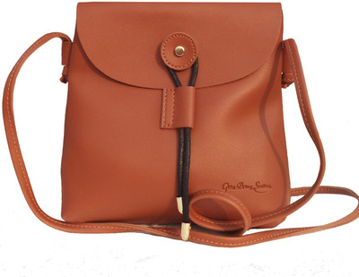 

Gifts Bring Smiles Women Casual, Evening/Party Brown Leatherette Sling Bag