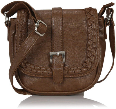 

Kleio Girls Casual Brown PU Sling Bag