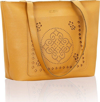 

Kleio Women Casual Yellow PU Tote