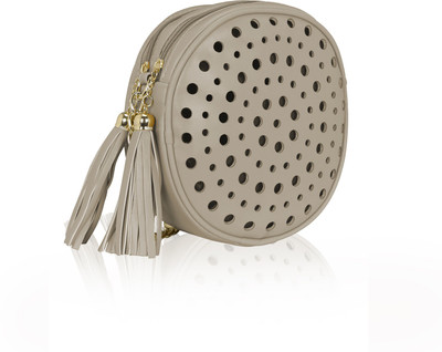 

Kleio Women Evening/Party Grey PU Sling Bag