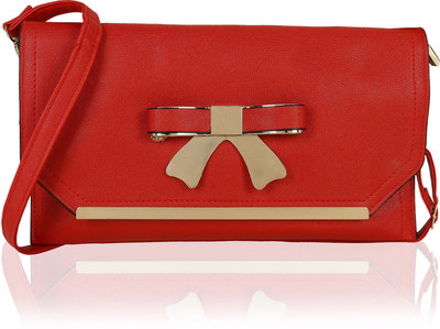 

Kleio Women Casual Red Leatherette Sling Bag