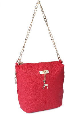 

Kleio Women Evening/Party Red Leatherette Sling Bag