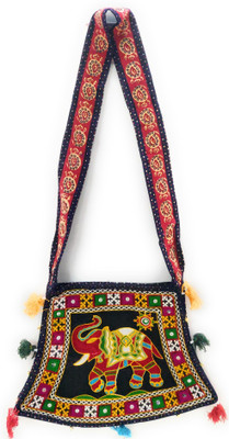 

SUVASANA Girls Casual Multicolor Cotton Sling Bag