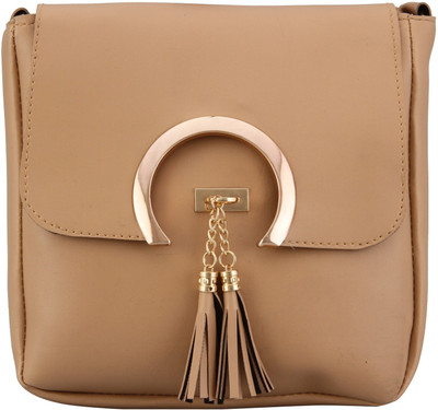 

AIZAH Girls Casual, Evening/Party Beige PU Sling Bag