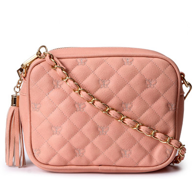 

Kleio Women Casual Pink PU Sling Bag