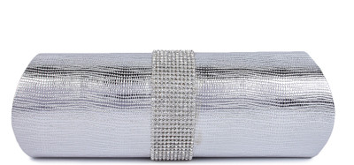 

Kleio Girls Evening/Party Silver Metal Sling Bag