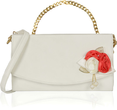 

Kleio Women Casual White PU Sling Bag
