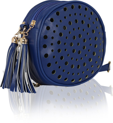 

Kleio Women Casual Blue PU Sling Bag