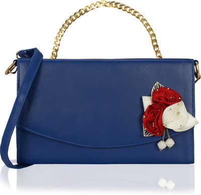

Kleio Women Casual Blue PU Sling Bag