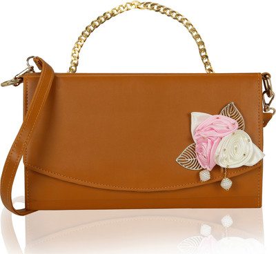 

Kleio Women Casual Tan PU Sling Bag