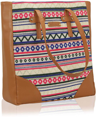 

Kleio Girls Casual Multicolor Canvas, PU Tote