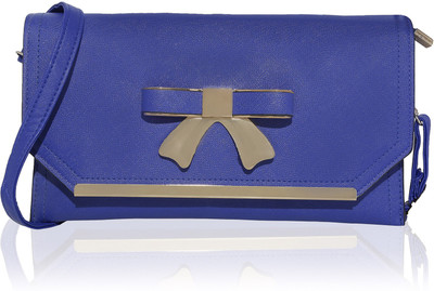 

Kleio Women Casual Blue Leatherette Sling Bag