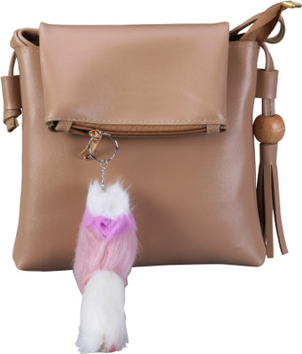 AIZAH Girls Evening/Party, Casual Beige PU Sling Bag