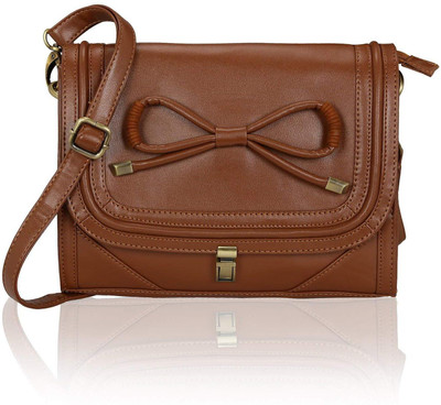 

Kleio Girls Casual Brown PU Sling Bag