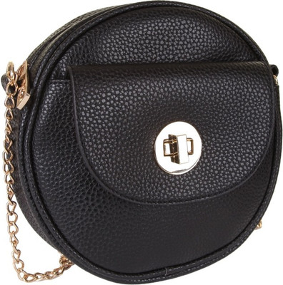 

Kleio Women Black Leatherette Sling Bag