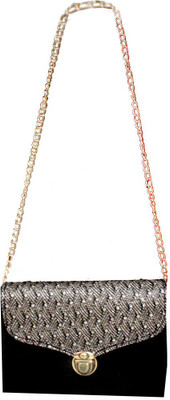 

HD Girls Evening/Party, Casual, Formal, Sports Black Fabric Sling Bag