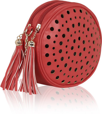 

Kleio Women Casual Red PU Sling Bag