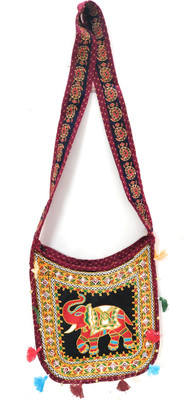 

SUVASANA Girls Casual Multicolor Cotton Sling Bag