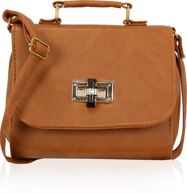 

Kleio Women Casual Tan Leatherette Sling Bag