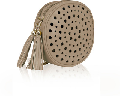 

Kleio Women Casual Beige PU Sling Bag