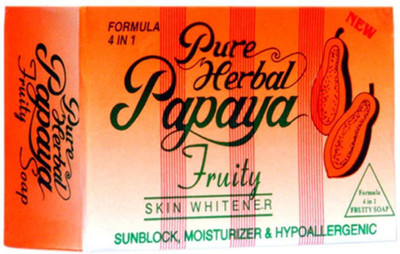 

PURE HERBAL Papaya Fruity Soap 4 In 1 Skin Whitening Soap(135 g)