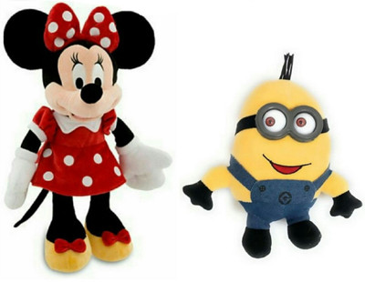 

soniya Enterprises Minnie mouse-45cm and Minion - 25 cm(Multicolor)