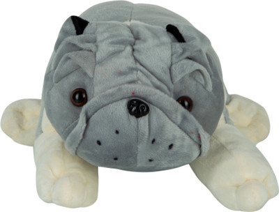 

Unicorn Soft Toys bull dog (pack of 2) - 15 cm(Grey)