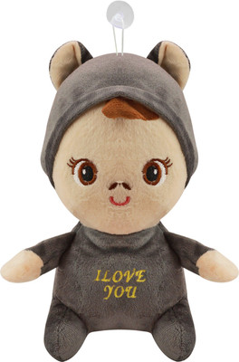 

Miss & Chief Lovely Stuffed Toy Animal Image Stuffed Doll Plush | Gifts toy For Children - 20 cm(Grey)