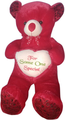 Pooja 3 Feet Red Charlie Dill Teddy Loving - 92 cm(Red)