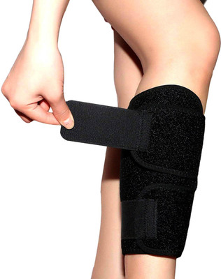 

PE warm muscles Injuries Lower Knee Cap Pain Shin Splint Compression Wrap Leg Knee Support (, Black