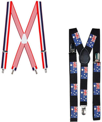 

One Point Collections Y- Back Suspenders for Men, Boys, Girls, Women(Multicolor, Black)