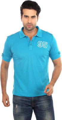 

Got It Solid Men's Polo Neck Light Blue T-Shirt, Capry blue