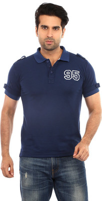 

Got It Solid Men's Polo Neck Dark Blue T-Shirt, Cobalt blue