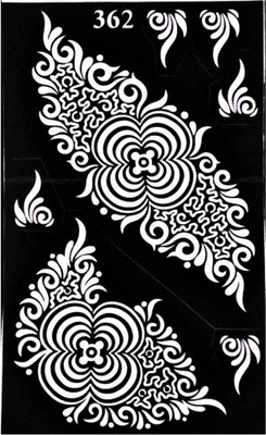 

ivana's Henna Tattoo Stencil (Set of 2) Women Girls Body Paint Temporary Tattoo (58)(tatto)