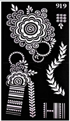 

ivana's Henna Tattoo Stencil (Set of 2) Women Girls Body Paint Temporary Tattoo (57) (tatto)(stencils)