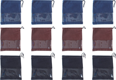 

Withit Shoe Pouch(Black, Blue, Brown), Black;brown;navy blue