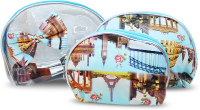 

Tied Ribbons Set of 3 Waterproof Toiletry Bag for Women Travel Toiletry Kit(Multicolor)