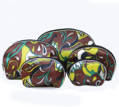 

Tied Ribbons Travel Cosmetic Bags for Women Girls in Set of 5 Travel Toiletry Kit(Multicolor)