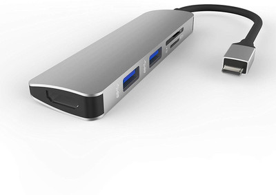 

TOBO USB C Hub, Type C Hub Adapter with 4K HDMI, 2 USB 3.0 Ports, SD/TF Card Port for Mac Book Pro 2016/2017, Chromebook and Type-C Devices. Lan Adapter(30 Mbps)
