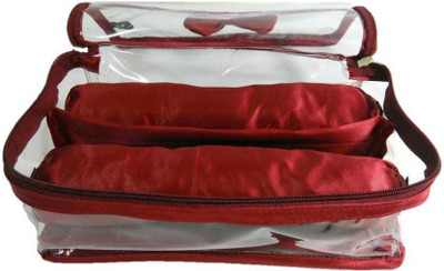 

FUNKROO satinroll SATIN BANGLE BOX FOR KEEP BANGLE pouch Vanity Vanity Box(Maroon)