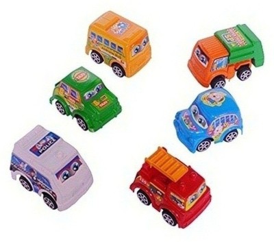 

SPORTSHOLIC Kids 6 pcs Pull Back Toy Car Bus Set For Kids 3 To 5 Years(Multicolor)