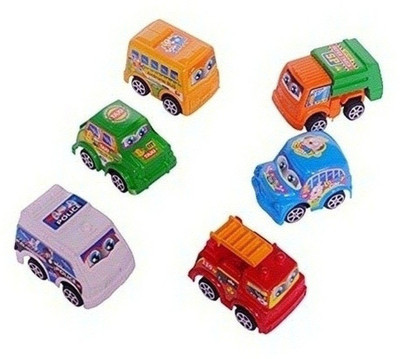 

SPORTSHOLIC Kids 6 pcs Pull Back Toy Car Bus Fire Truck Set For Kids Boys 3 To 5 Years(Multicolor)
