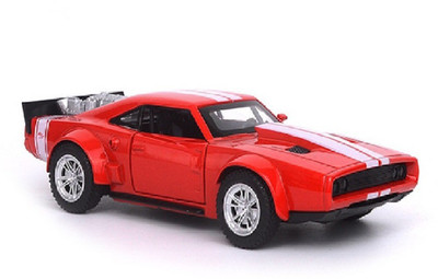 

Emob Die Cast Metal Body Red Battery Operated Fast and Furious F8 Luxury Car Toy with Light and Sound(Multicolor)