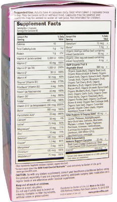 

Garden of Life Vitamin Code, 50 & Wiser Women, Raw Whole Food Multivitamin, 240 Veggie Caps(240 No)