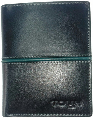 

TOUGH Men Black Genuine Leather Wallet(9 Card Slots)